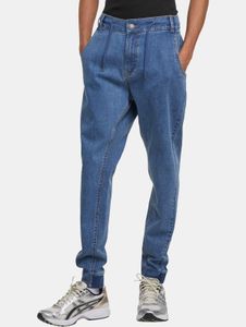 Modern Urban Classics Men's Jeans Stretch Drawstring Zip with Cotton Blue