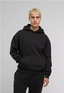 weicher Urban Classics Herren Hoodie Rippbündchen Kapuze 330 g/m² mit Baumwolle Schwarz
