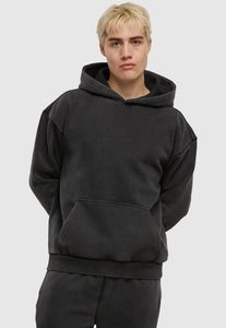 Felpa con cappuccio da uomo Casual Urban Classics con polsini e cappuccio a coste, 330 g/m² di cotone, grigia