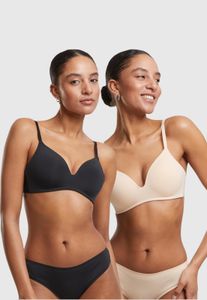 Soft URBAN CLASSICS women's stretch bra 140 g/m² Black/Beige