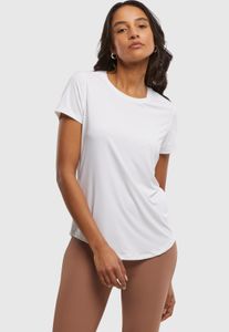 Comfortable URBAN CLASSICS women's stretch T-shirt, white