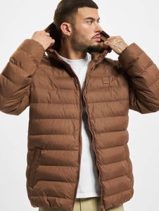 lässige URBAN CLASSICS Herren Jacke Reißverschluss Taschen 65 g/m² Braun