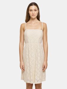 Vestido femenino Urban Classics para mujer, tejido elástico, 120 g/m², beige.