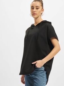 Comfortable Urban Classics women's hoodie with drawstring and ribbed cuffs, 240 g/m² cotton, black