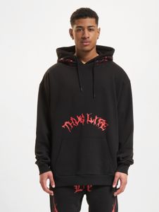Sweat à capuche homme Modern Thug Life avec cordon de serrage et poignets côtelés, 100% coton, noir