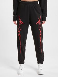 Versatile Thug Life women's trousers with cotton, black