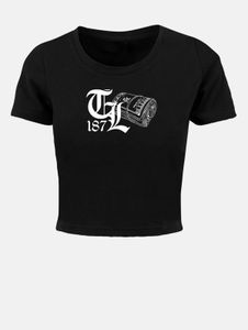 sporty Thug Life women's stretch oversize T-shirt, 180 g/m², cotton, black