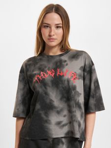 Camiseta deportiva extragrande de algodón para mujer Thug Life, color negro.