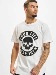 Camiseta deportiva Thug Life para hombre, de algodón, blanca.