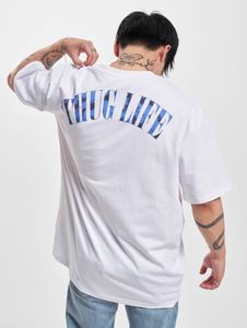 T-shirt sportiva da uomo Thug Life, oversize, 240 g/m², cotone, bianca