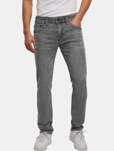Cómodos pantalones vaqueros elásticos True Religion para hombre con algodón, color gris.