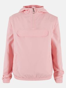 Comfortable Urban Classics unisex pullover with zip and hood, 68 g/m², pink