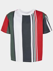 T-shirt unisexe Urban Classics, coupe oversize, 220 g/m², coton, blanc/multicolore