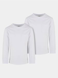 Sweat-shirt unisexe Urban Classics confortable, coupe oversize, poches, 220 g/m², coton, blanc