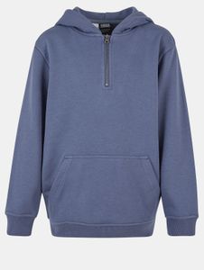 Casual Urban Classics unisex hoodie with zipper, ribbed cuffs, 300 g/m² cotton, blue