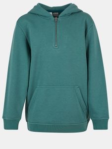 Casual Urban Classics unisex hoodie with zip, ribbed cuffs, 300 g/m² cotton, green