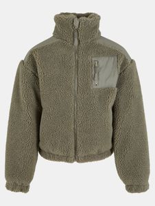 Veste unisexe Modern Urban Classics, fermeture éclair en polaire, 330 g/m², verte