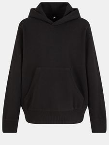 Sudadera unisex cómoda de Urban Classics con puños y capucha acanalados, confeccionada en algodón, color negro.