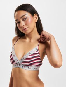 Sujetador deportivo moderno Tommy Hilfiger para mujer, elástico, de algodón, rojo.