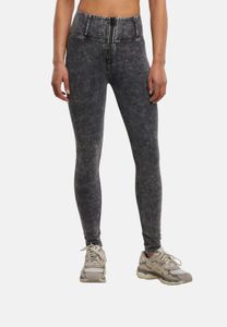 Pantalones vaqueros casuales Freddy para mujer, corte ajustado, elásticos, negros.