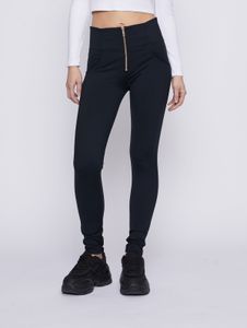 Vaqueros modernos Freddy para mujer, ajustados, elásticos, negros.