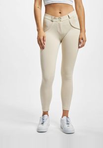 Versatile Freddy women's stretch trousers with zipper, cotton, beige