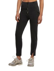 Pantalones vaqueros ajustados elásticos de algodón para mujer de la marca Modern Freddy, color negro.