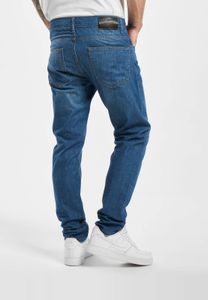 lässige 2Y Premium Herren Jeans Slim Fit Stretch Reißverschluss mit Baumwolle Blau