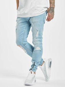 Jeans skinny elasticizzati da uomo Modern 2Y Premium con zip e fodera in cotone, blu