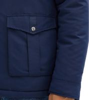 Sustainable Quilted Jacket for Men, Winter Jacket with Corduroy Collar, 956444, Dark Blue