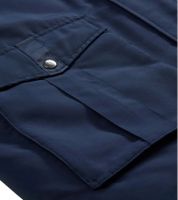 Sustainable Quilted Jacket for Men, Winter Jacket with Corduroy Collar, 956444, Dark Blue