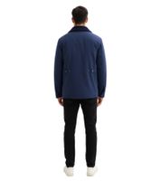 Sustainable Quilted Jacket for Men, Winter Jacket with Corduroy Collar, 956444, Dark Blue
