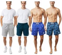 Soft SCOTCH & SODA Men's Sports Shorts, Fitness Shorts, Casual Shorts, Beach Shorts, Cotton Shorts in Petrol Blue, Light Gray, or Mesh Bermuda Shorts in Royal Blue, Black/Blue/Petrol