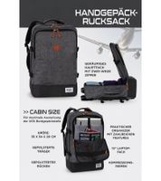 Bestway Cabin Pro Daypack 54 cm Carry-on Backpack with 15" Laptop Compartment 50L 7744535 Gray