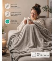 Cozy Blanket Oeko-Tex Standard 100 Certified Microfiber Blanket approx. 150x200cm Light Gray
