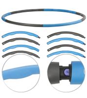 EDURO Hula Hoop Reifen gepolstertes Sportgerät für zu Hause Fitness-Reifen 97cm 8983249 Blau/Grau