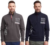 klassischer FQ1924 FQWilliam Herren Troyer mit Stehkragen Pullover 21900589 in Grau oder Blau