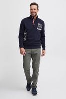 klassischer FQ1924 FQWilliam Herren Troyer mit Stehkragen Pullover 21900589 in Grau oder Blau