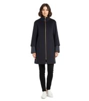 Completo elegante da donna 2 pezzi: cappotto in lana e piumino 2 in 1 con fibre riciclate, 934964, blu notte