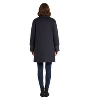 Completo elegante da donna 2 pezzi: cappotto in lana e piumino 2 in 1 con fibre riciclate, 934964, blu notte