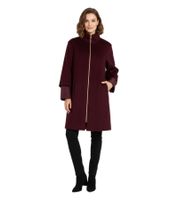 Ensemble manteau élégant 2 pièces pour femme : manteau en laine et doudoune 2 en 1 avec fibres recyclées, coloris bordeaux 906403