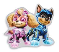 nickelodeon PAW PATROL Mighty Pups Kinder Kissen Formkissen Skye und Chase 30x24cm Grau/Pink/Blau