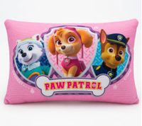 nickelodeon PAW PATROL Skye Chase Welpen Kinder Kissen Reisekissen mit Taschen 38x20cm Pink/Rosa
