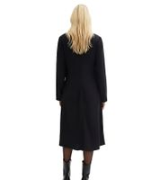 Abito midi da donna asimmetrico in twill di morbido lyocell, modello da sera 957960, colore nero
