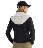 Elegante giacca da donna per la mezza stagione con cappuccio removibile 969863 Nero/Grigio