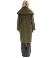 Manteau femme facile d'entretien aspect laine, veste oversize mi-saison verte 952474
