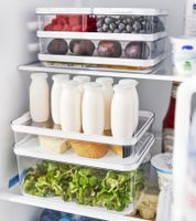 Rotho CAUMA Kühlschrankorganizer 1,2 Liter Stapelbare Frischebox mit Deckel 7624952 Transparent/Weiß