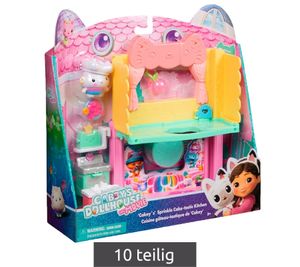 10-Piece GABBY'S DOLLHOUSE Toy Set: Cakey's Sprinkle Kitchen for the Dollhouse – Pink/Turquoise/Multicolor