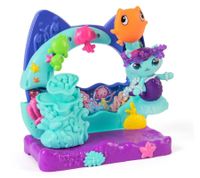 7-Piece GABBY'S DOLLHOUSE Toy Set: MerCat's Aquarium for the Dollhouse – Pink/Turquoise/Multicolor