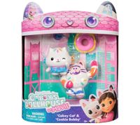 2-teiliges GABBY`S DOLLHOUSE Spielzeug-Set Cakey Cat und Cookie Bobby Figuren mit Accessoires Pink/Türkis/Bunt